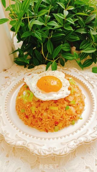 辣利剑菜虾仁炒饭的做法步调：13