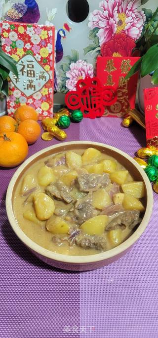 椰汁焖牛腩土豆的做法步调：22