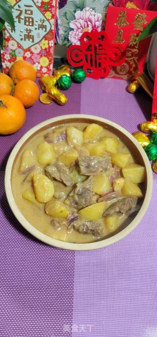 椰汁焖牛腩土豆的做法步调：23