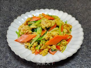 鲈鱼籽炒鸡蛋的做法步调：13