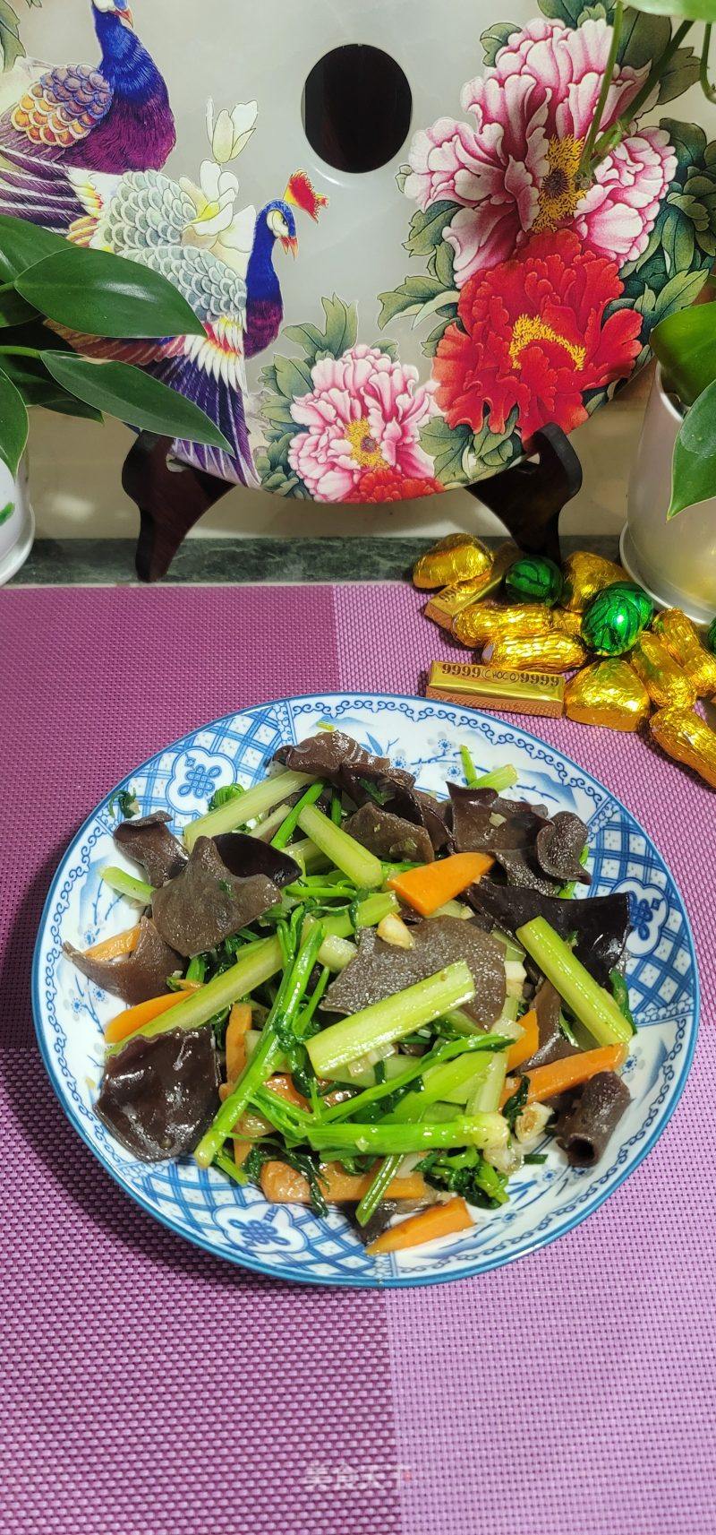 纯菜炒木耳的做法