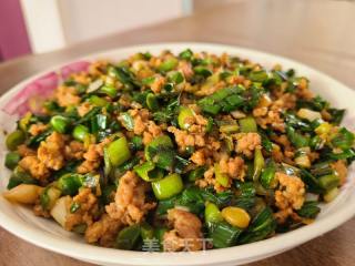 蒜苗炒肉沫的做法步调：6