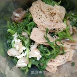 里条菜拌竹荪的做法步调：12