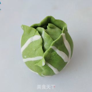 包菜豆沙包的做法步调：8