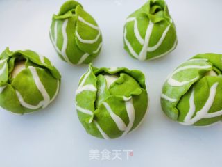 包菜豆沙包的做法步调：10