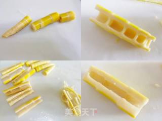 太陈好了吧！！秋笋酿虾滑，秋日限制的做法步调：2