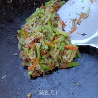 肉沫火炒茭瓜的做法步调：12