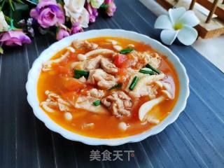 肉片海陈菇番茄豆皮汤的做法步调：10