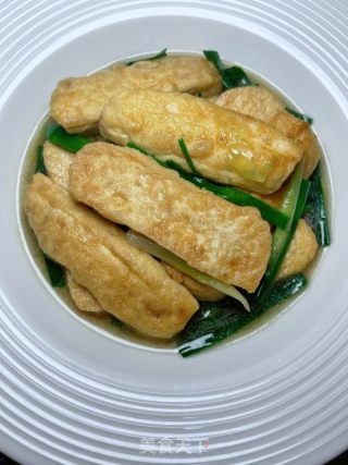 蒜苗豆腐的做法步调：12