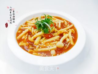 番茄海陈菇的做法步调：1