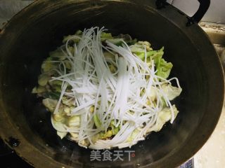 莲花菜过油肉的做法步调：9