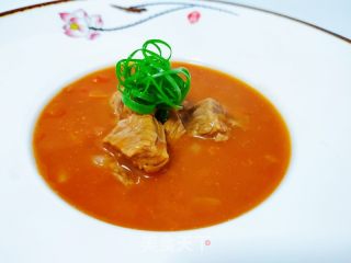 牛肉柿子汤的做法步调：1