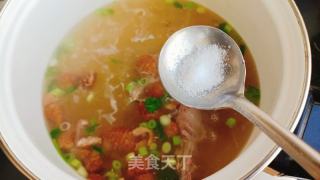 鸭架粉丝小利剑菜汤的做法步调：7