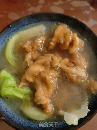 滑肉死菜汤的做法步调：11