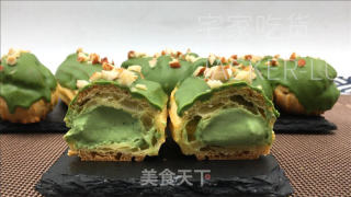 抹茶闪电泡芙，抹茶奶油苦清爽蜜，中壳酥坚焦喷鼻。的做法步调：28