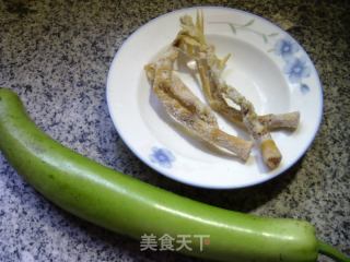 羊尾笋炒瓠子的做法步调：1