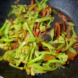 金华水腿炒花菜的做法步调：15