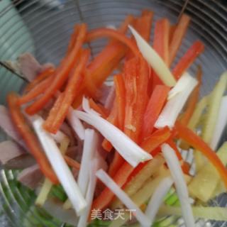 金华水腿炒花菜的做法步调：9