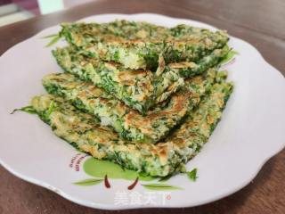 苦菊鸡蛋煎饼的做法步调：10