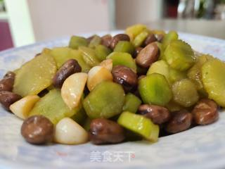 莴笋炒蚕豆的做法步调：6