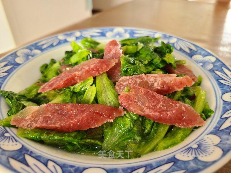 死菜炒广式香肠的做法