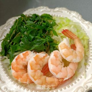 包菜马兰头拌陈虾的做法步调：12