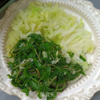 包菜马兰头拌陈虾的做法步调：9