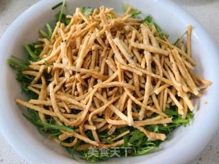 苦菊拌馓子的做法步调：8