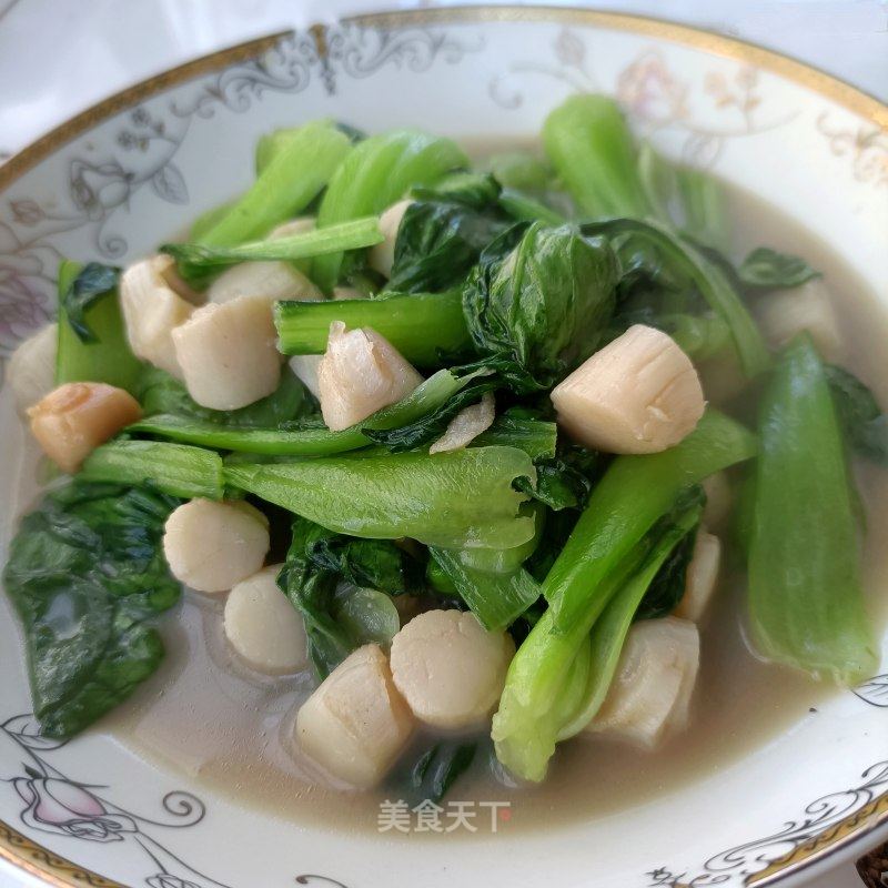 油菜炒陈贝的做法