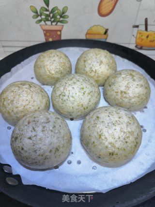 艾草麦麸馒头的做法步调：21