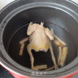 沙参五指毛桃鸽子汤的做法步调：4