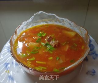 番茄土豆牛腩汤的做法步调：17