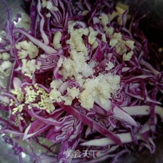 鸡腿肉拌紫苦蓝的做法步调：5