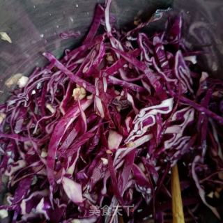 鸡腿肉拌紫苦蓝的做法步调：7
