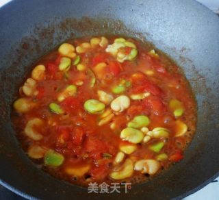 番茄烩蚕豆瓣的做法步调：8