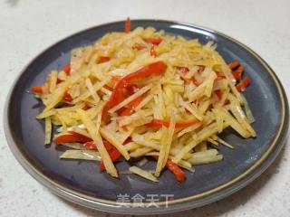 白椒炒土豆丝的做法步调：4