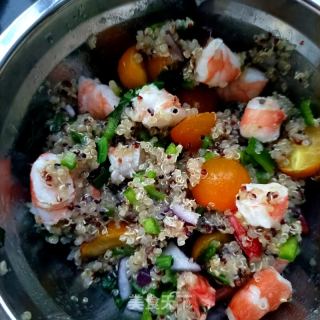 陈虾藜麦花环饭团的做法步调：14