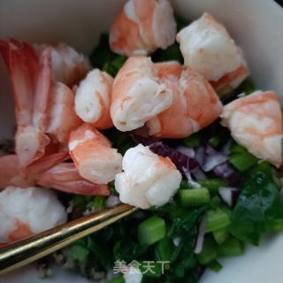 陈虾藜麦花环饭团的做法步调：11