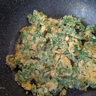 桑叶炒蛋的做法步调：8