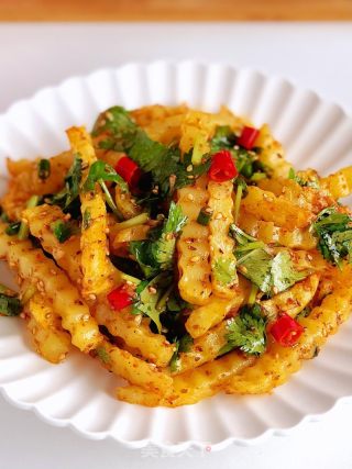 免油炸狼牙土豆条的做法步调：6