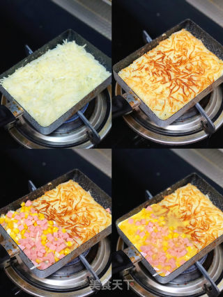 芝士推丝土豆饼的做法步调：3