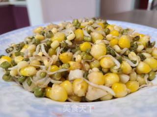 蒜炒绿芽菜玉米粒的做法步调：7
