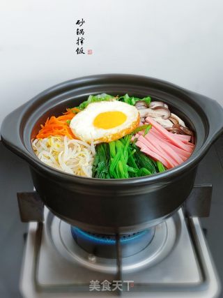 沙锅拌饭的做法步调：6
