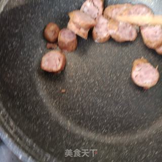 烤肠拌马兰头的做法步调：9