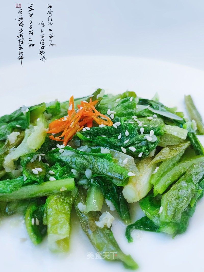 蒜喷鼻油麦菜的做法