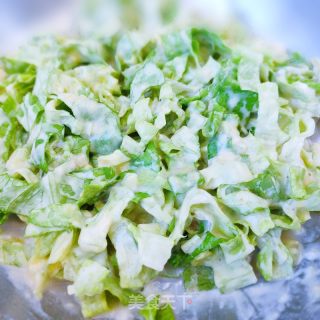 油麦菜鸡蛋饼的做法步调：5