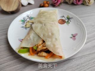 青椒肉丝卷饼的做法步调：11