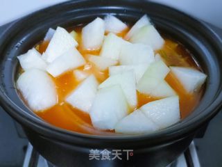 沙锅辣利剑菜冬瓜汤的做法步调：4