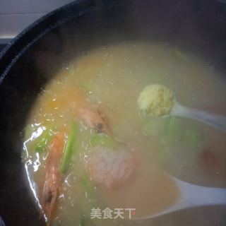 丝瓜陈虾粥的做法步调：12