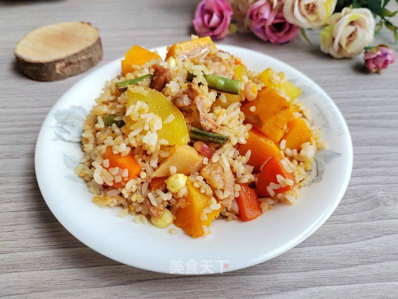 土豆北瓜炒饭的做法